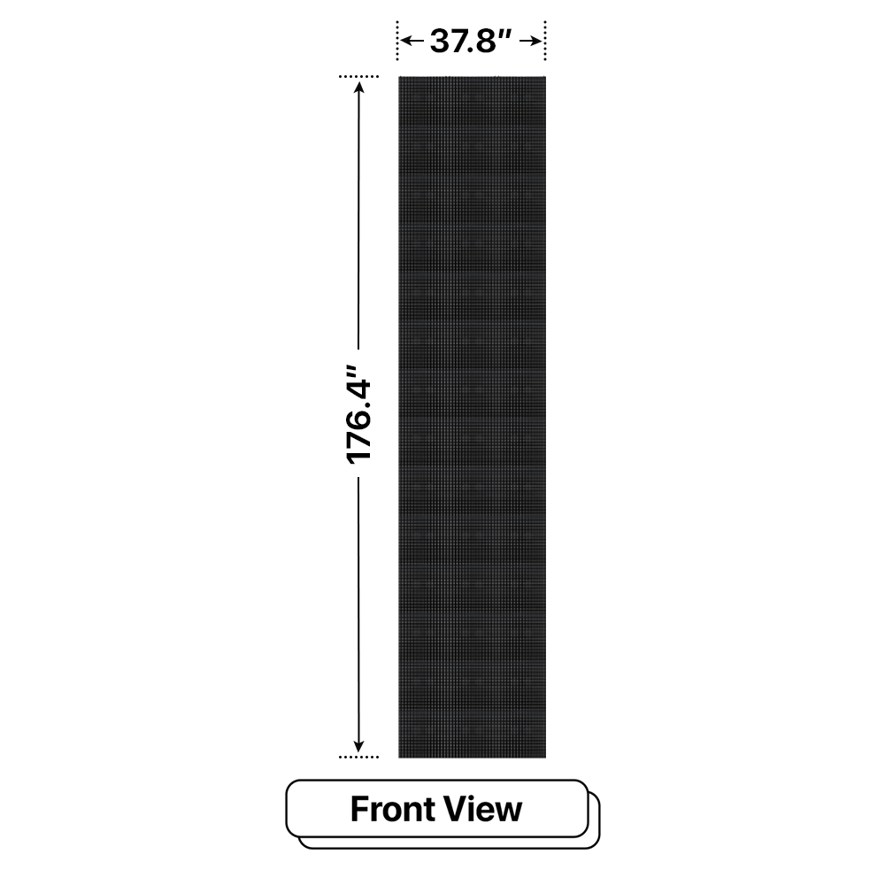 LED Sign City 14’ x 3’ LED sign, 3 Resolution Options, Brightness up to 10000 nits, Fully Programmable, Wireless Control System, Automatic sensors for brightness and temperature, Single and Double-sided display visibility