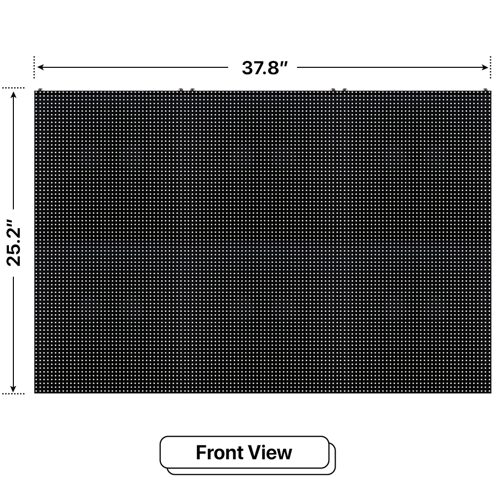 LED Sign City two by three inch LED sign, front view, 3 Resolution, up to 10000 nits, digital signage market, digital signage led, bar signs