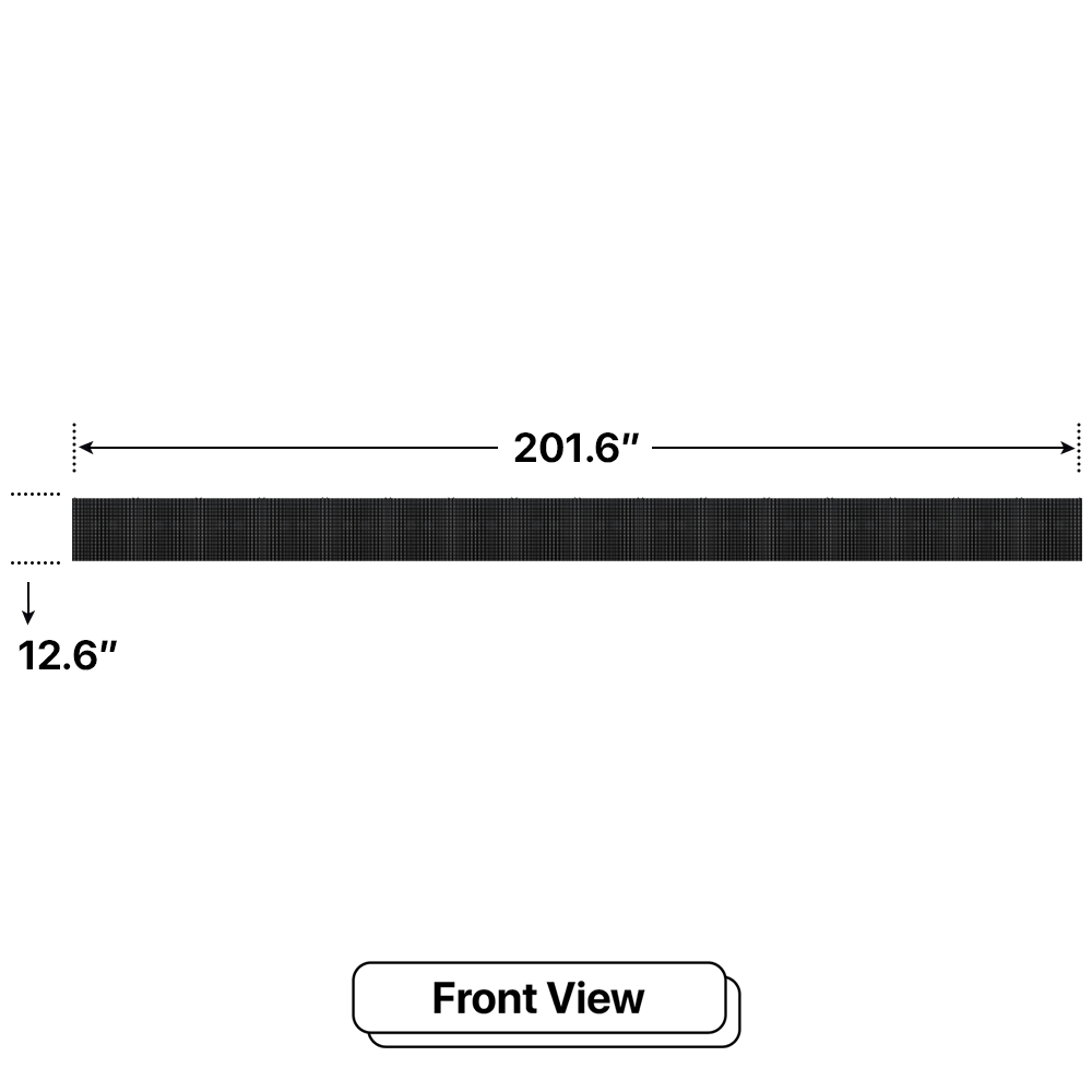 LED Sign City one by sixteen inch LED sign, front view, 3 Resolution Options, global digital signage market, digital signage led screen, bar signs