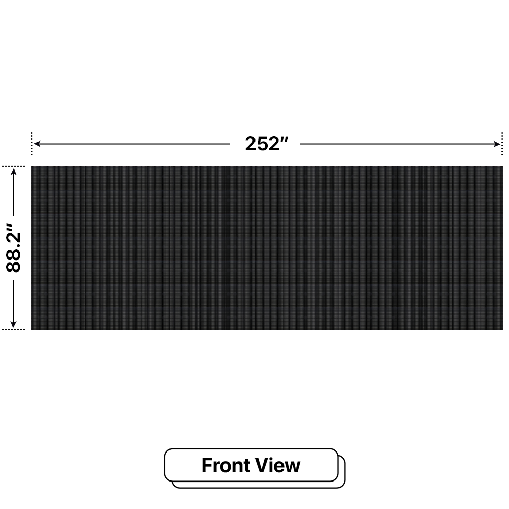 LED Sign City seven by twenty inch LED sign, front view, 3 Resolution Options, global digital signage market, digital signage led screen, bar signs