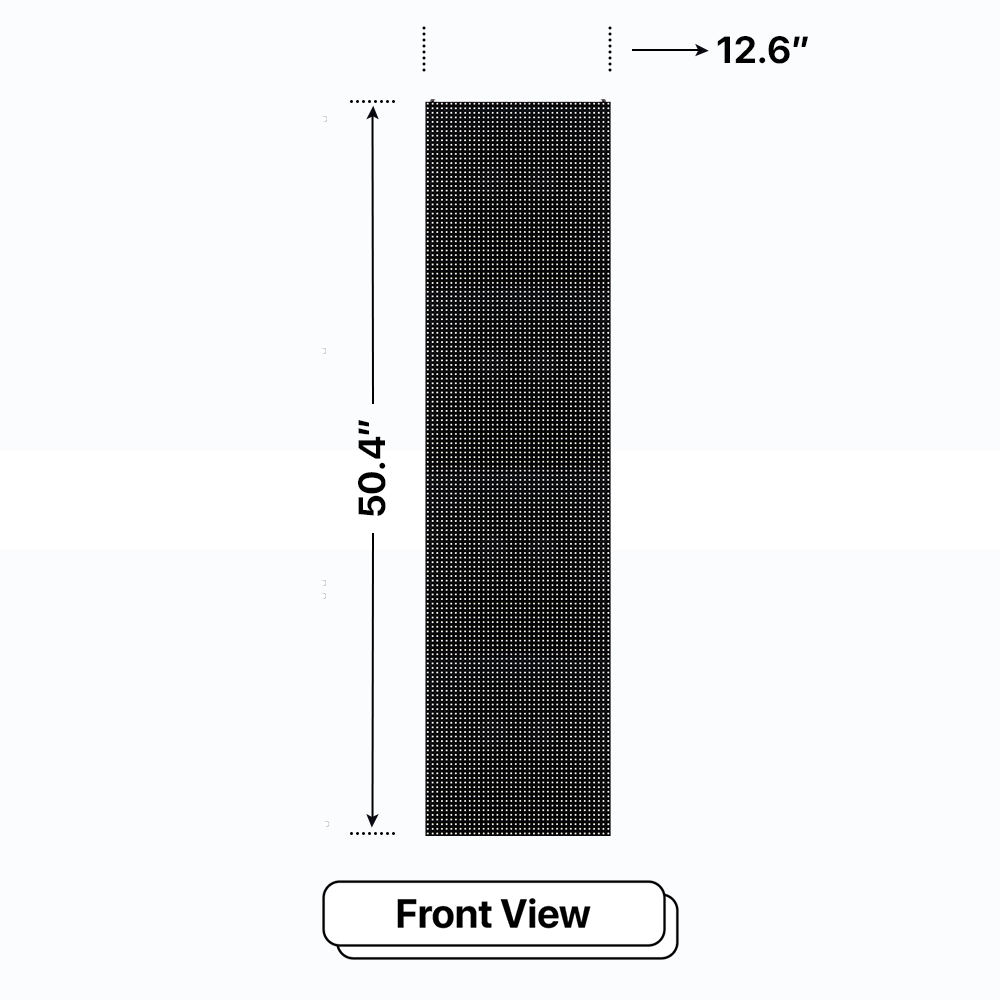 LED Sign City four by one inch LED sign, front view, Single and Double-sided display visibility, digital signage market, digital signage led, bar signs