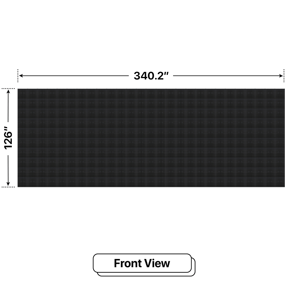 LED Sign City 10’ x 27’ LED sign, 3 Resolution Options, Brightness up to 10000 nits, Fully Programmable, Wireless Control System, Automatic sensors for brightness and temperature, Single and Double-sided display visibility