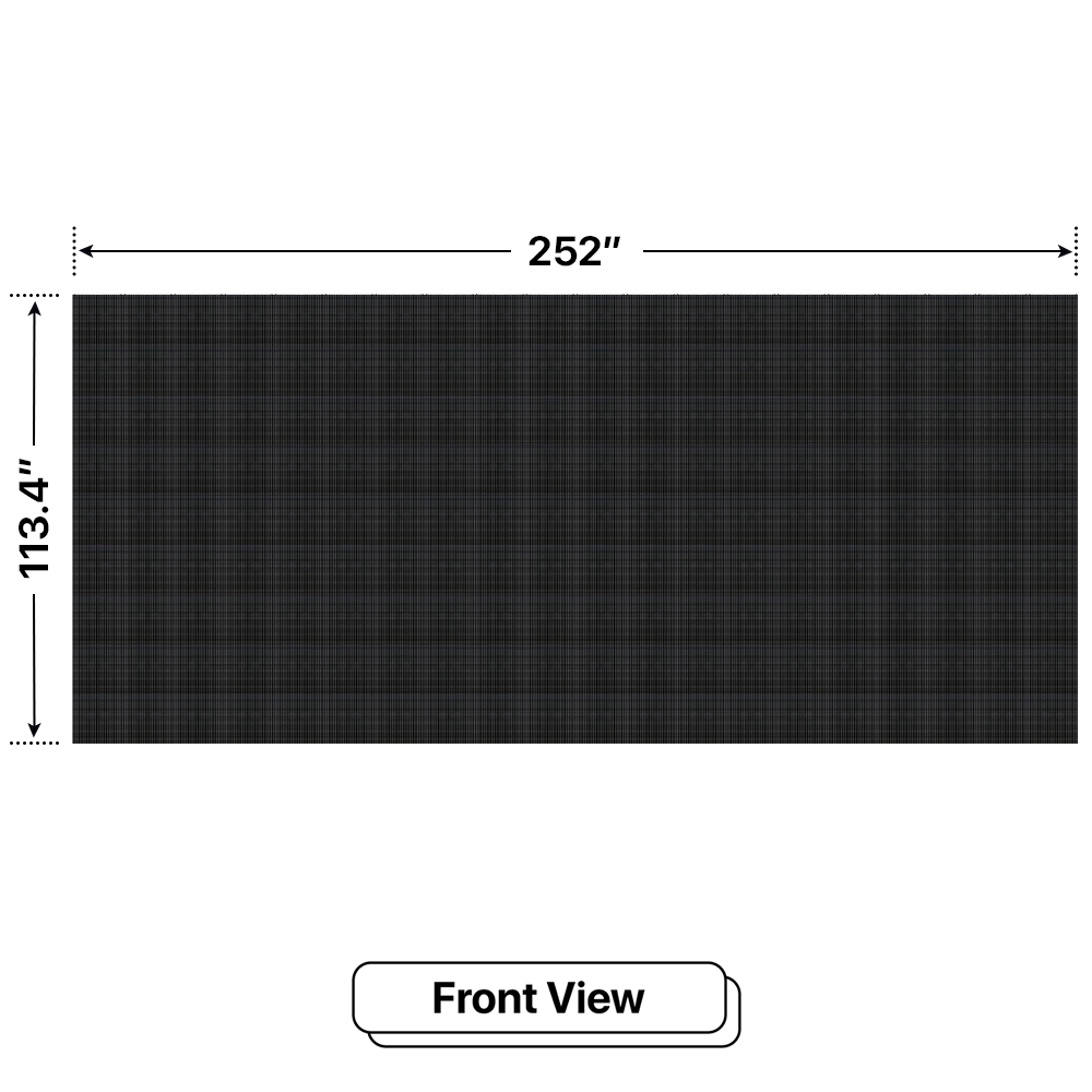 LED Sign City 9’ x 20’ LED sign, 3 Resolution Options, Brightness up to 10000 nits, Fully Programmable, Wireless Control System, Automatic sensors for brightness and temperature, Single and Double-sided display visibility