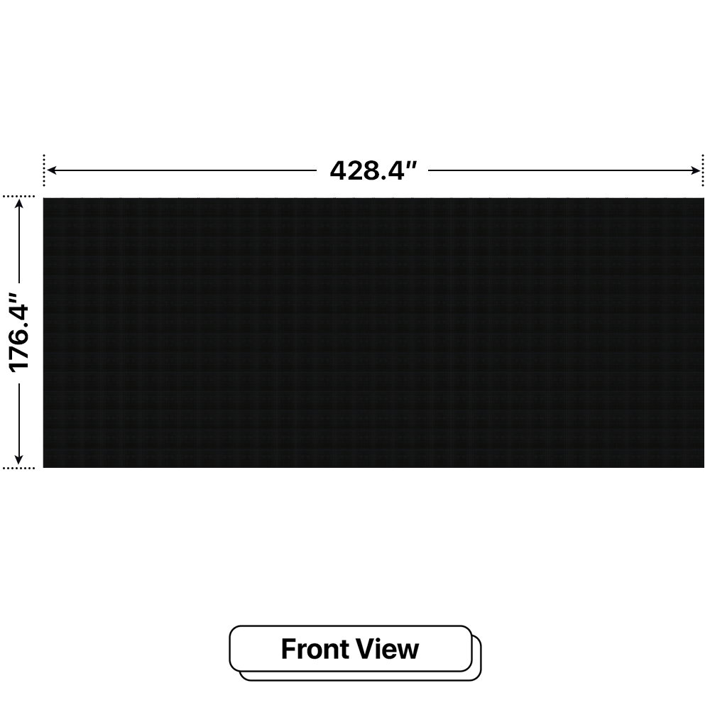 LED Sign City 14’ x 34’ LED sign, 3 Resolution Options, Brightness up to 10000 nits, Fully Programmable, Wireless Control System, Automatic sensors for brightness and temperature, Single and Double-sided display visibility