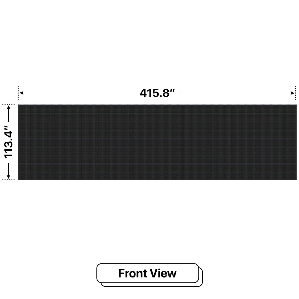LED Sign City 9’ x 33’ LED sign, 3 Resolution Options, Brightness up to 10000 nits, Fully Programmable, Wireless Control System, Automatic sensors for brightness and temperature, Single and Double-sided display visibility