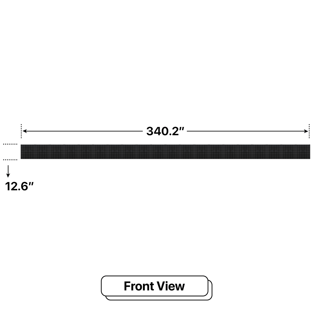 LED Sign City one by twenty seven inch LED sign, front view, 3 Resolution Options, global digital signage market, digital signage led screen, bar signs