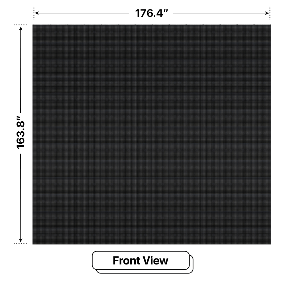 LED Sign City 13’ x 14’ LED sign, 3 Resolution Options, Brightness up to 10000 nits, Fully Programmable, Wireless Control System, Automatic sensors for brightness and temperature, Single and Double-sided display visibility