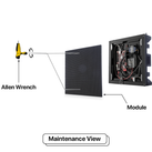 LED Sign City five by five inch LED sign, Maintenance view, Wireless Control System, digital signage market, digital signage led, bar signs