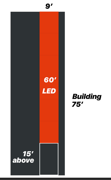 60x9 HD double-side ready programmable wireless outdoor LED sign