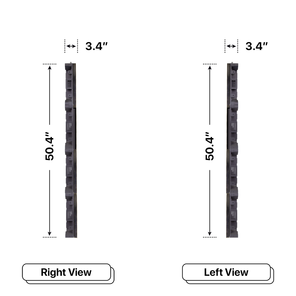 LED Sign City four by three inch LED sign, right and left view, Wireless Control System, digital signage market, digital signage led, bar signs