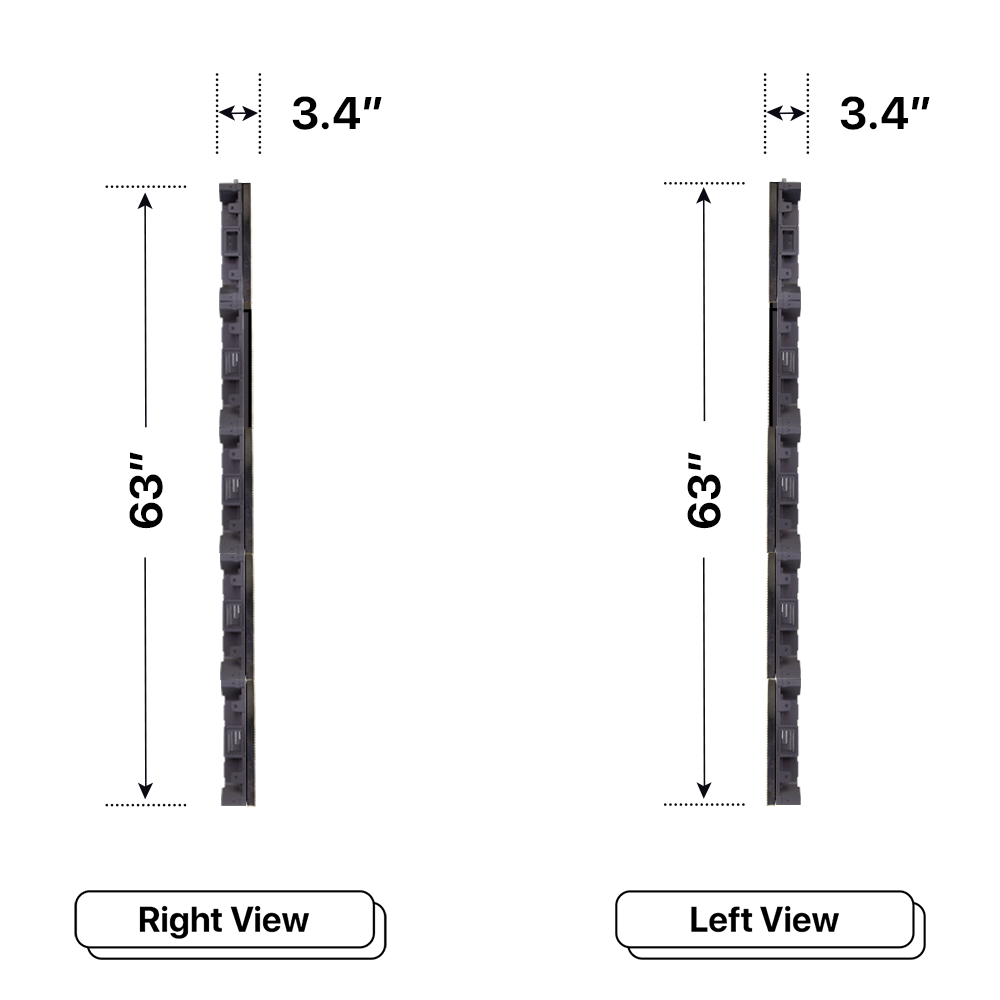LED Sign City five by four inch LED sign, right and left view, Fully Programmable, Wireless Control System, led digital signage display, church signs