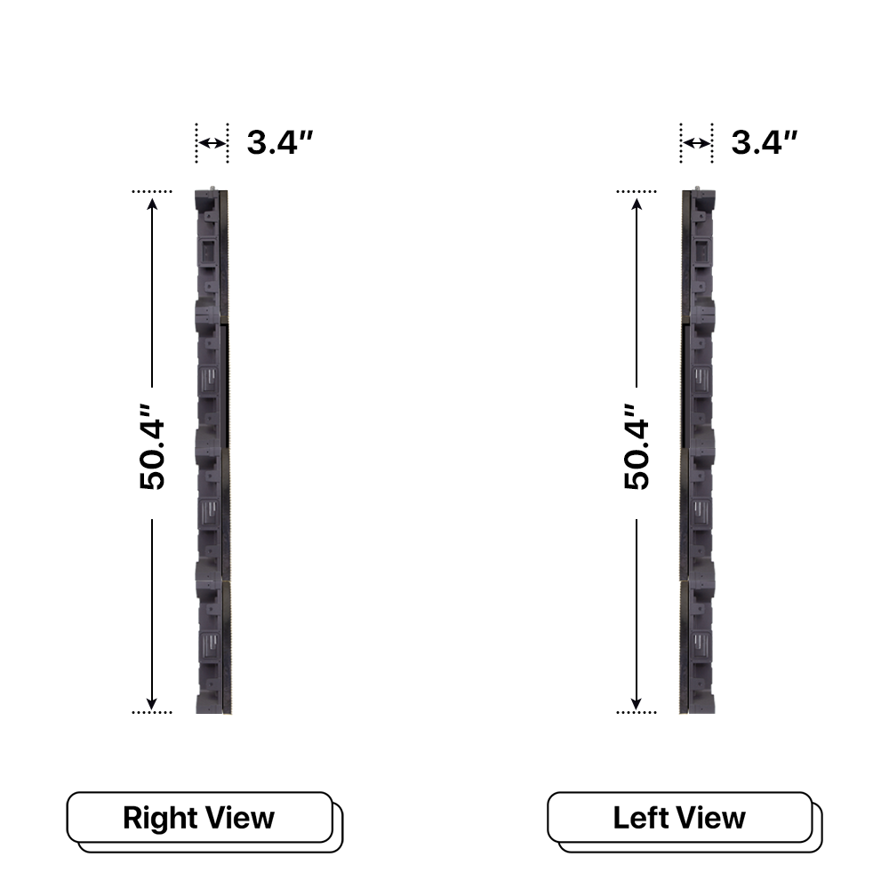 LED Sign City four by ten inch LED sign, right and left view, Fully Programmable, global digital signage market, bar signs