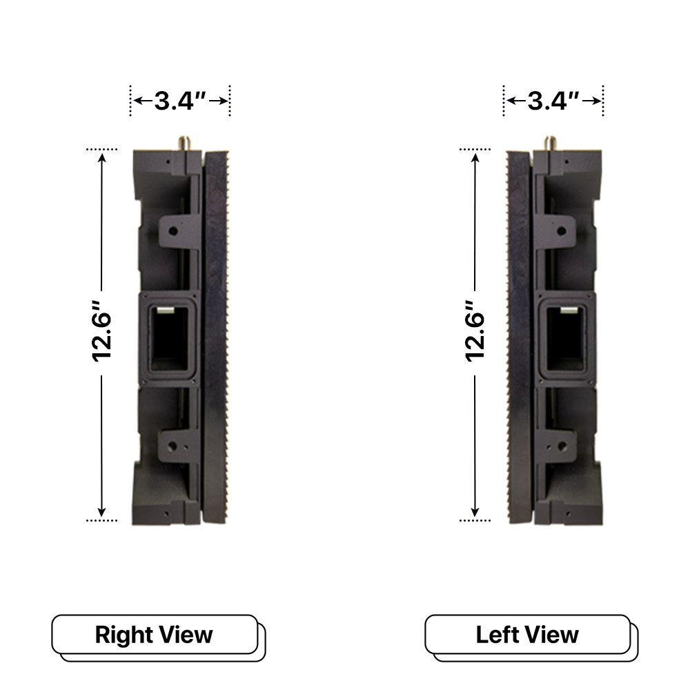 LED Sign City one by three inch LED sign, back view, Automatic sensors for brightness and temper, outdoor led digital signage, digital signage market, bar signs