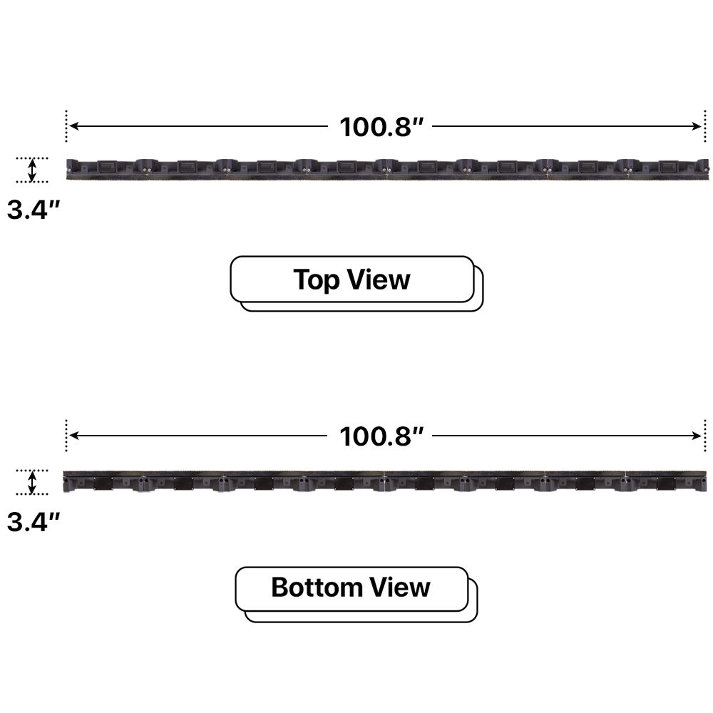LED Sign City two by eight inch LED sign, Top and Bottom View, Fully Programmable, digital signage market, bar signs