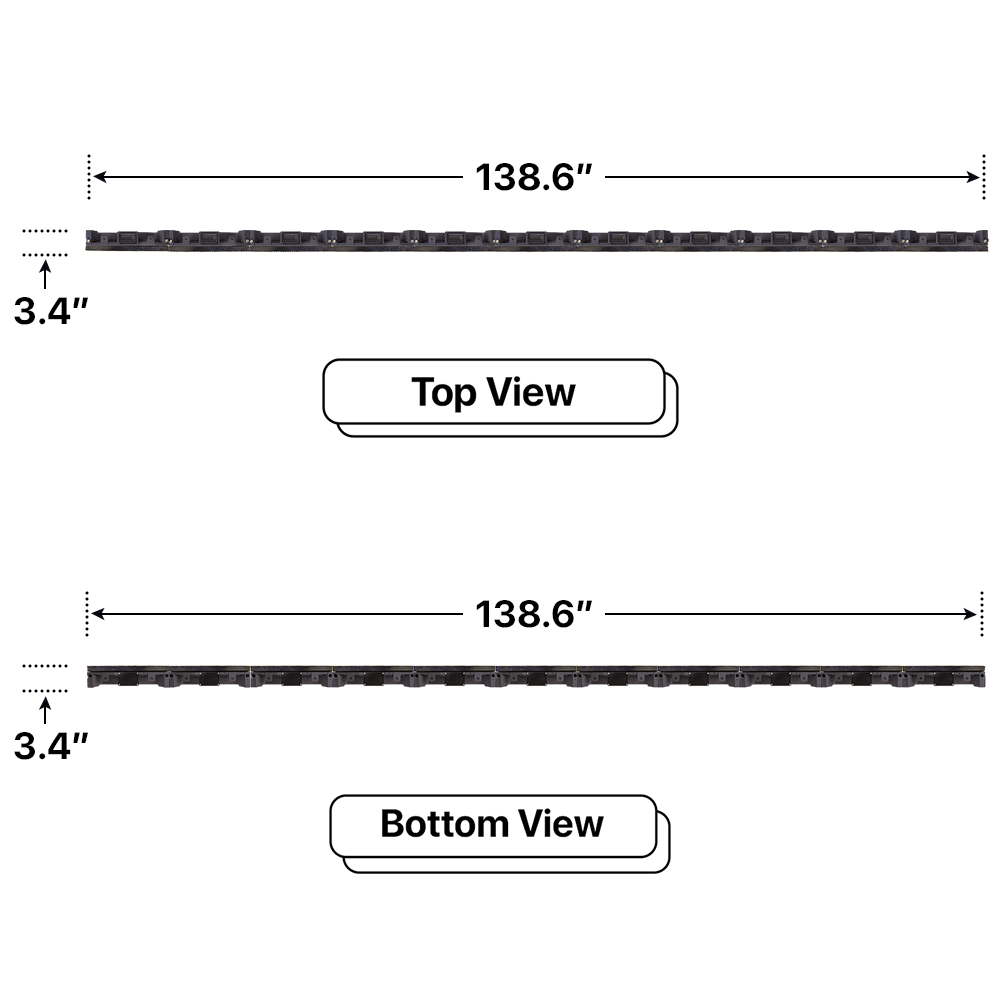 LED Sign City two by eleven inch LED sign, Top and Bottom View, Automatic sensors for brightness and temperature, digital led signage, church signs