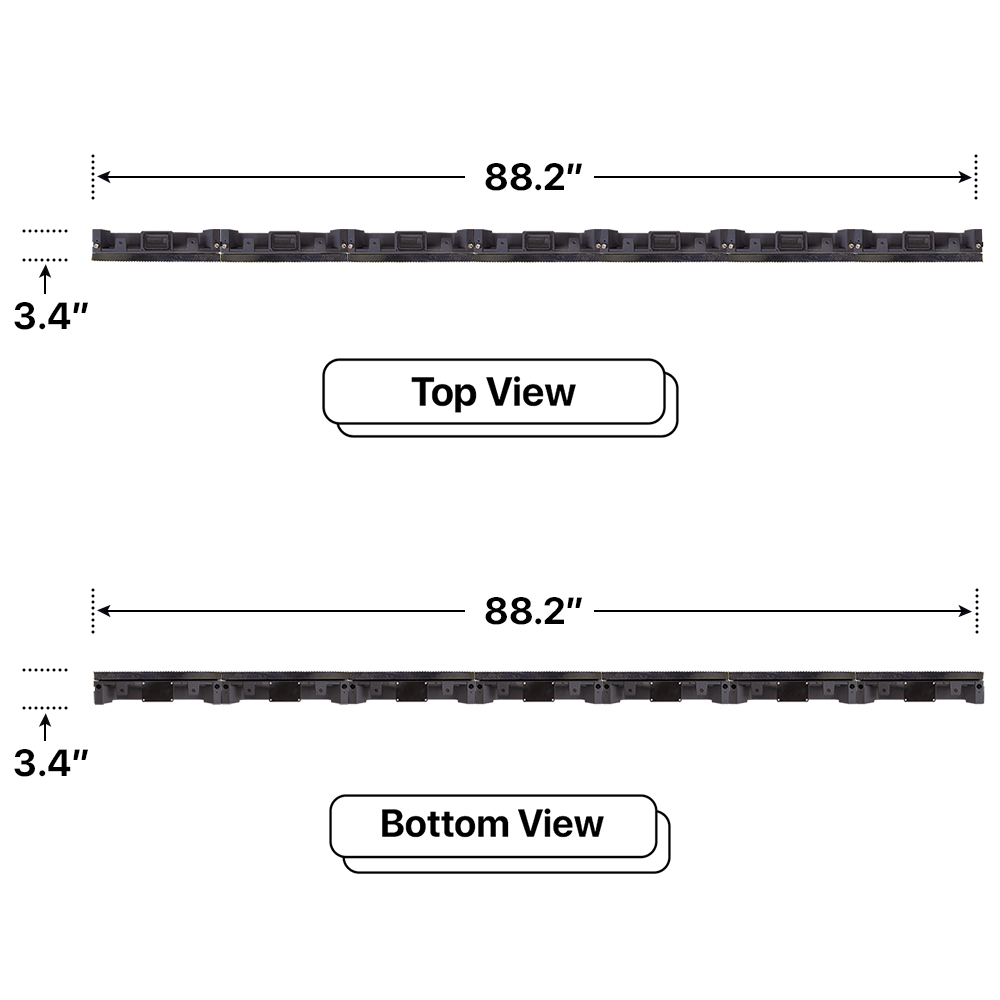 LED Sign City one by seven inch LED sign, Top and Bottom View, Fully Programmable, global digital signage market, bar signs