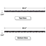 LED Sign City one by seven inch LED sign, Top and Bottom View, Fully Programmable, global digital signage market, bar signs