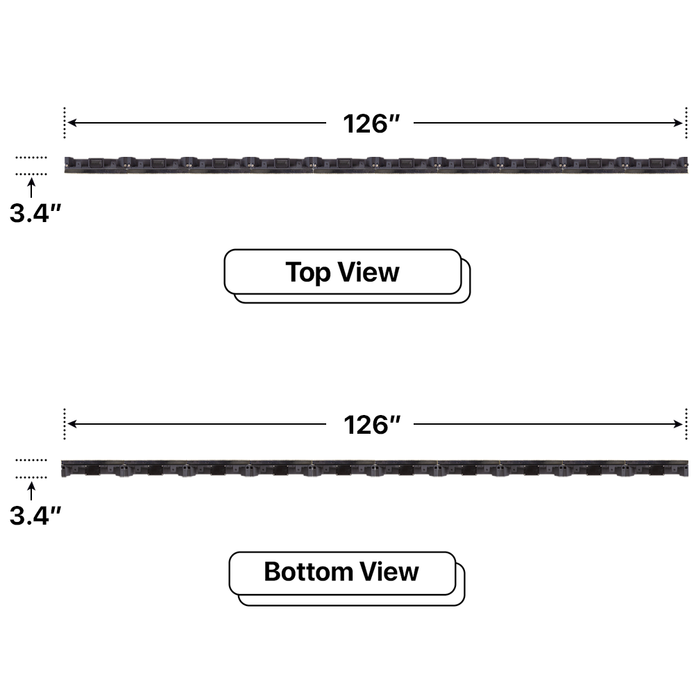 LED Sign City three by ten inch LED sign, Top and Bottom View, Automatic sensors for brightness and temperature, digital led signage, church signs