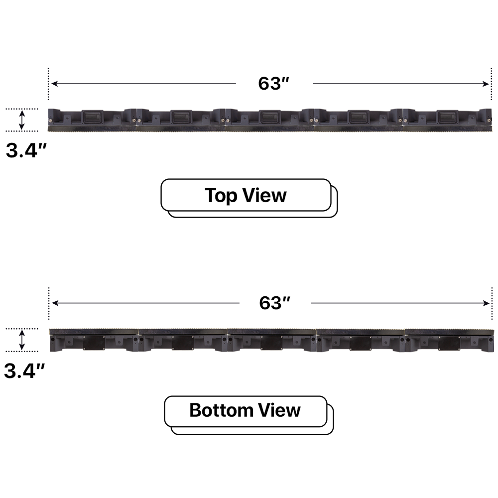 LED Sign City four by five inch LED sign, Top and Bottom View, Fully Programmable, Wireless Control System, digital signage market, bar signs