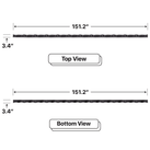 LED Sign City four by twelve inch LED sign, Top and Bottom View, Automatic sensors for brightness and temperature, digital led signage, church signs