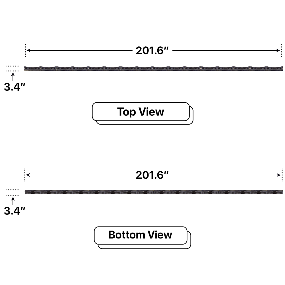 LED Sign City three by sixteen inch LED sign, Top and Bottom View, Automatic sensors for brightness and temperature, up to 10000 nits, digital signage market, bar signs