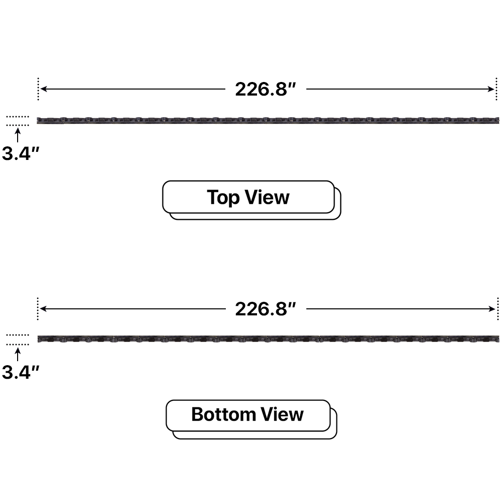 LED Sign City four by eighteen inch LED sign, Top and Bottom View, Automatic sensors for brightness and temperature, up to 10000 nits, digital signage market, bar signs