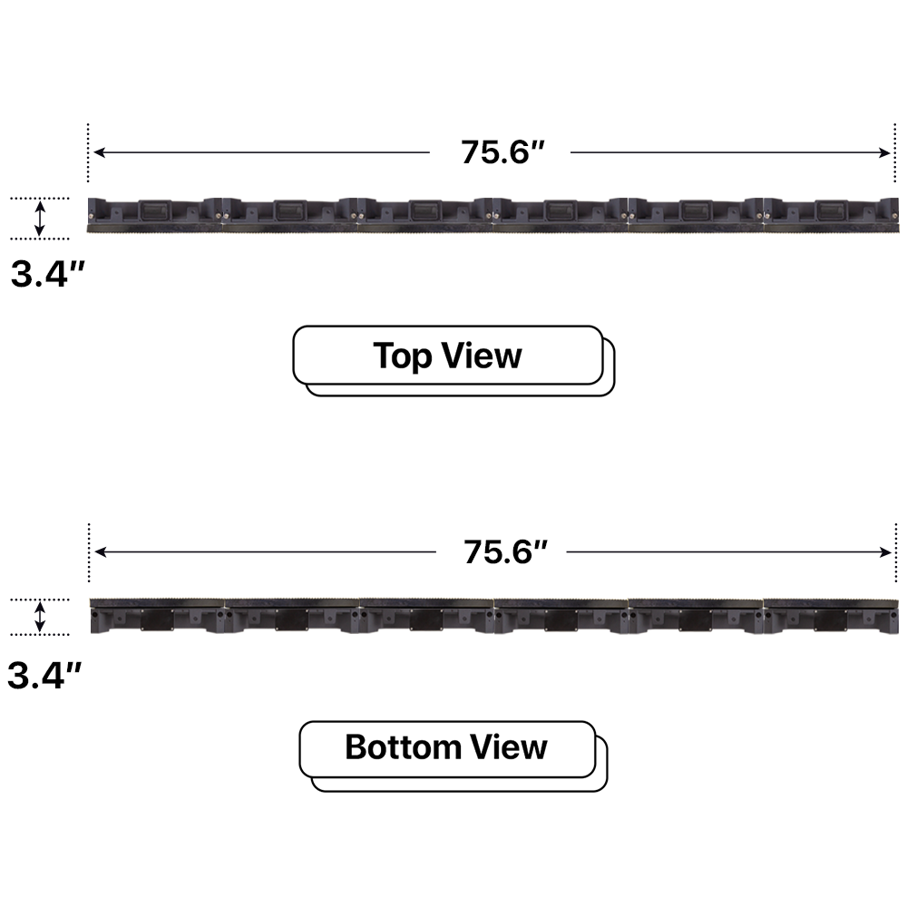 LED Sign City three by six inch LED sign, Top and Bottom View, Wireless Control System, digital signage marketing, led digital signage display, church signs