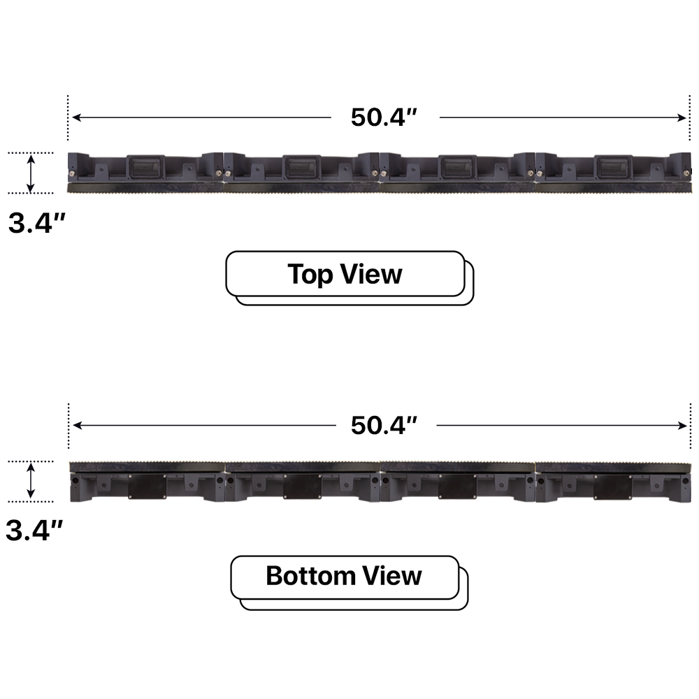 LED Sign City three by four inch LED sign, Top and Bottom View, Fully Programmable, Wireless Control System, led digital signage display, church signs