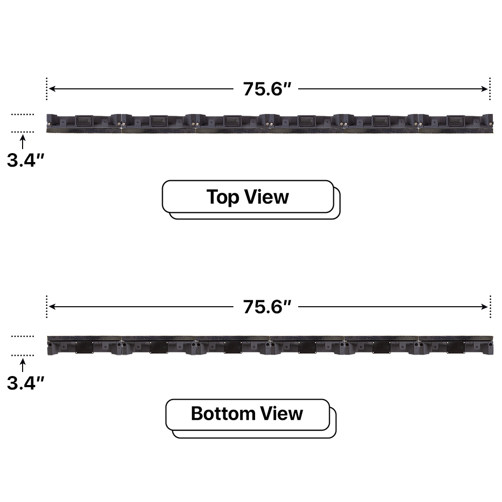 LED Sign City one by six inch LED sign, Top and Bottom View, Automatic sensors for brightness and temperature, digital led signage, church signs