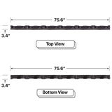 LED Sign City one by six inch LED sign, Top and Bottom View, Automatic sensors for brightness and temperature, digital led signage, church signs