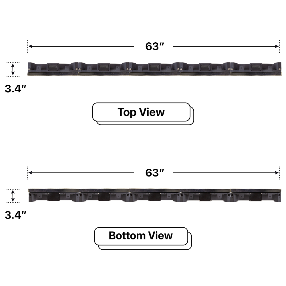 LED Sign City five by five inch LED sign, Top and Bottom View, Fully Programmable, Wireless Control System, digital signage market, bar signs