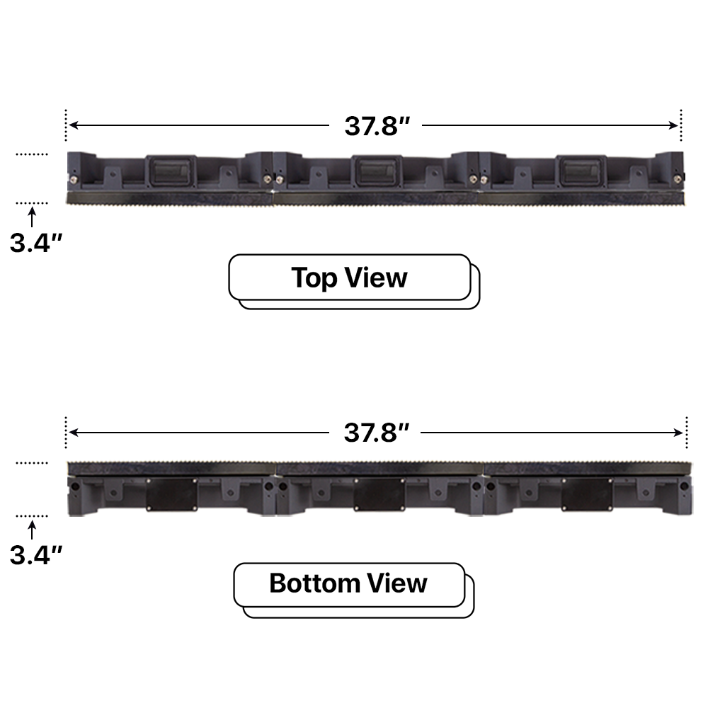 LED Sign City two by three inch LED sign, Top and Bottom View, Automatic sensors for brightness and temperature, digital led signage, church signs