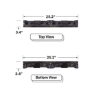 LED Sign City six by two inch LED sign, Top and Bottom View, Automatic sensors for brightness and temperature, digital led signage, church signs