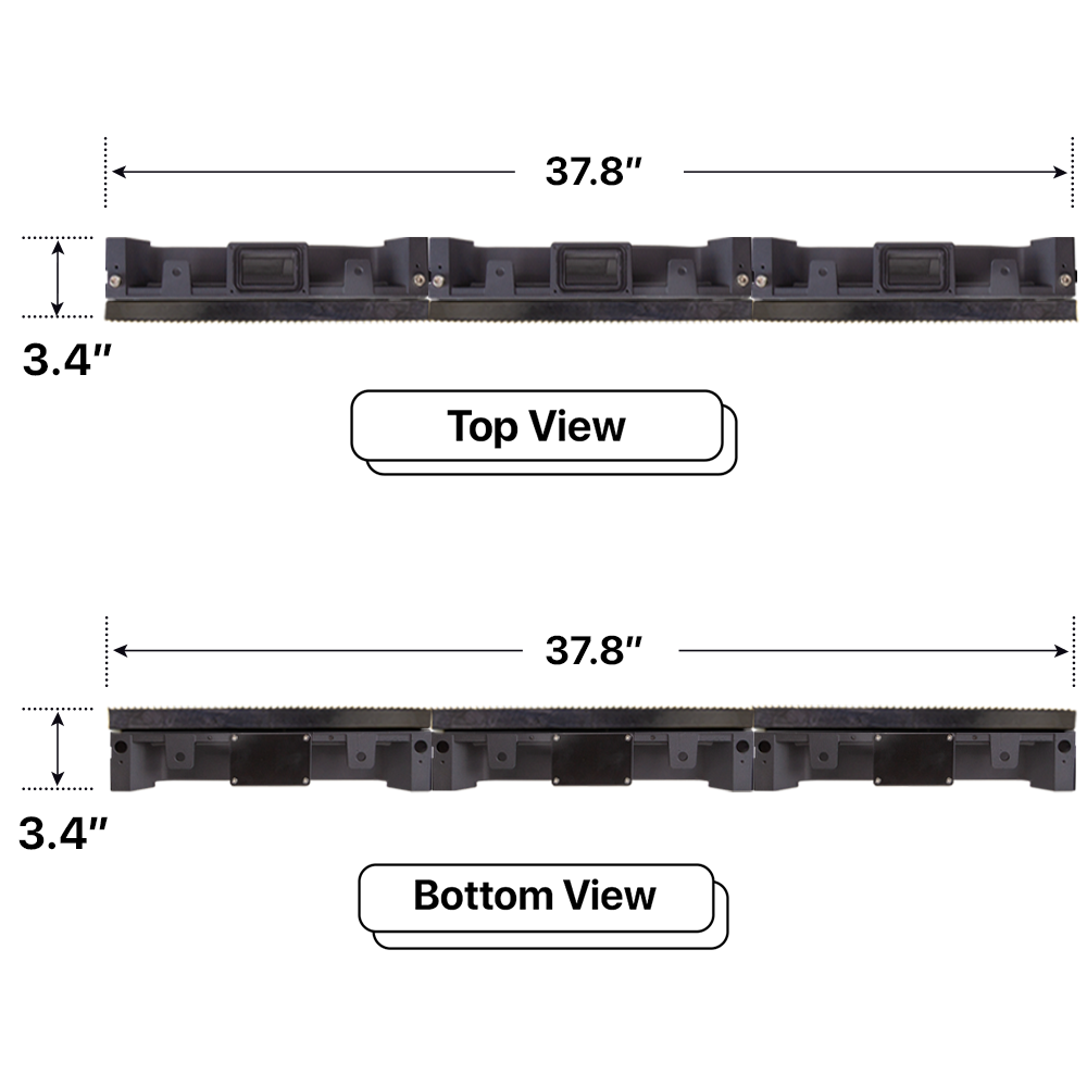 LED Sign City three by three inch LED sign, Top and Bottom View, Fully Programmable, digital signage market, bar signs