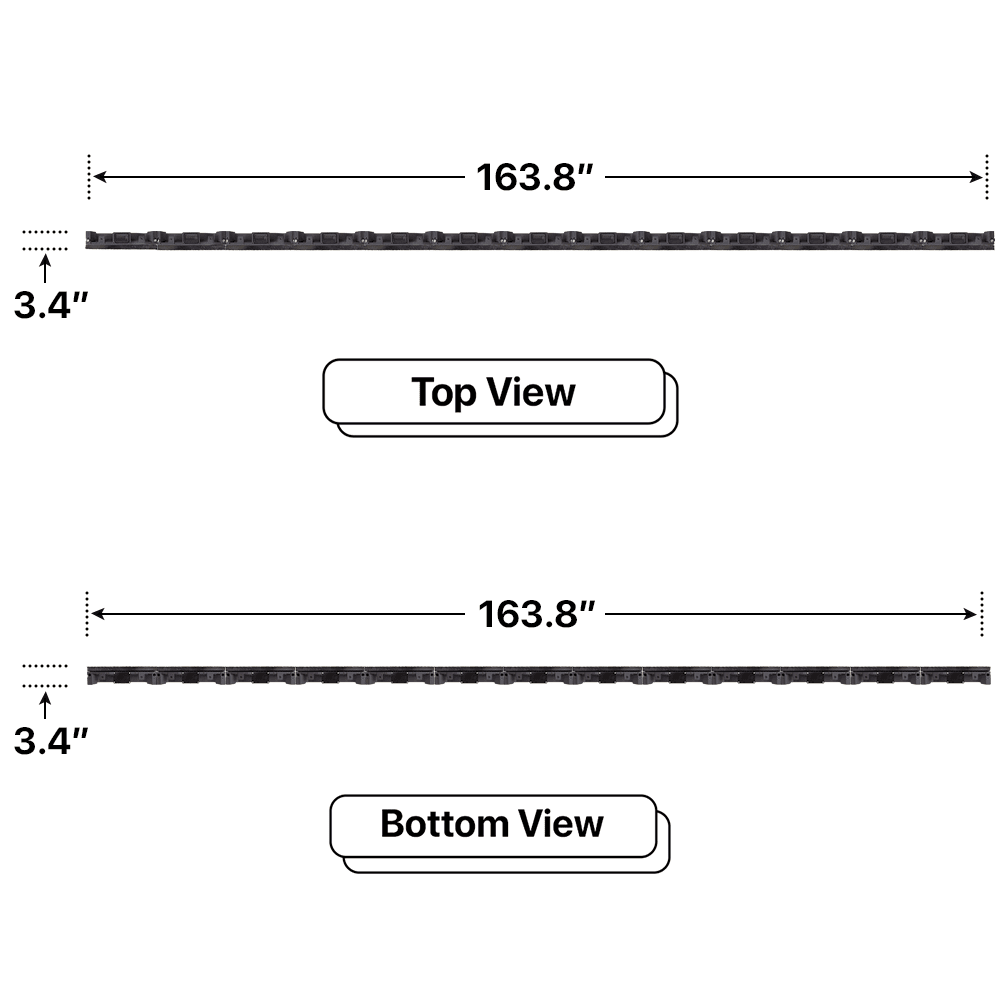 LED Sign City three by thirteen inch LED sign, Top and Bottom View, Fully Programmable, Wireless Control System, digital signage market, bar signs