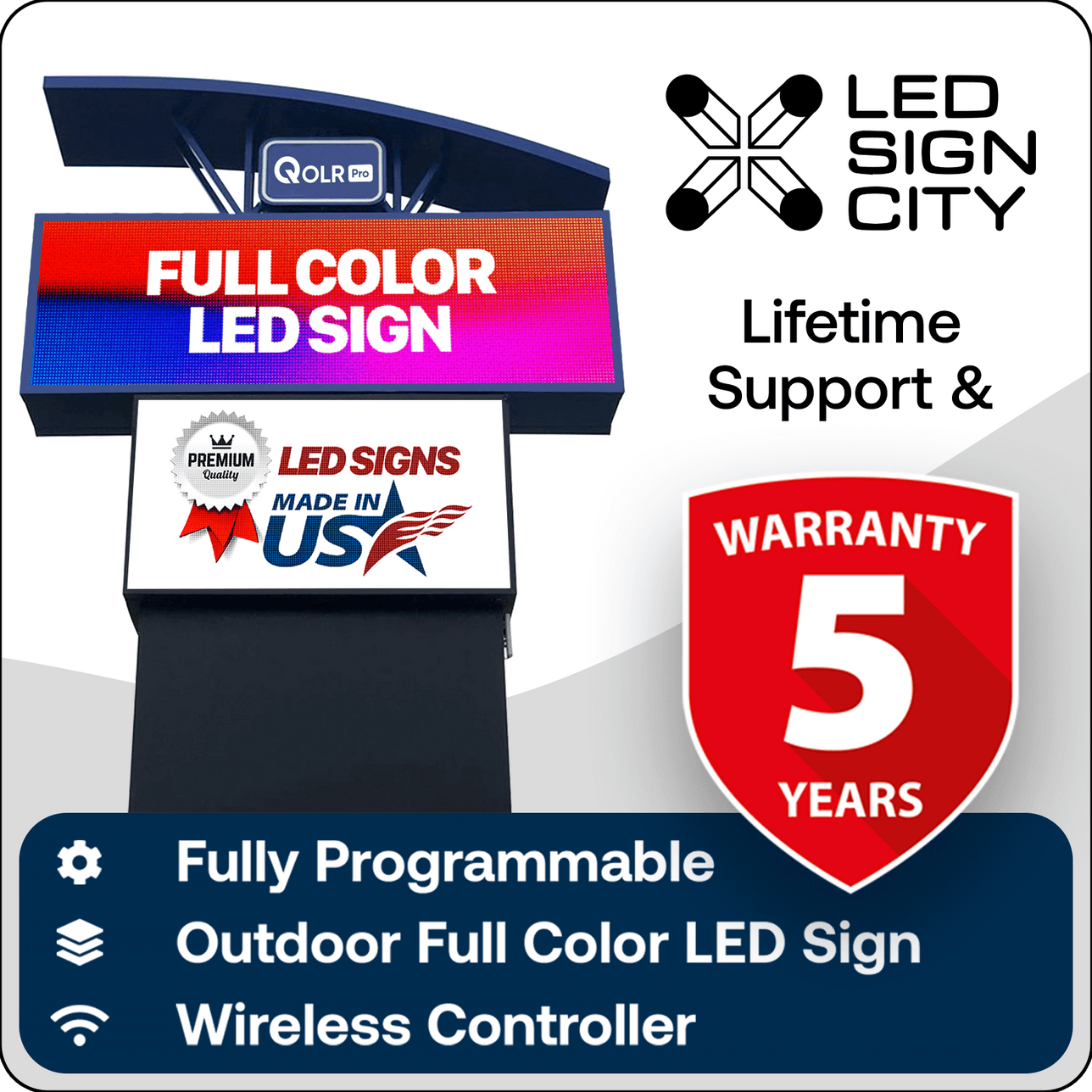 18'x4' Outdoor Led Sign With 3 Resolutions To Choose From