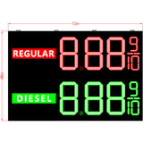 18 inch double sided Led Digital gas price sign with led lit description (LDPS)