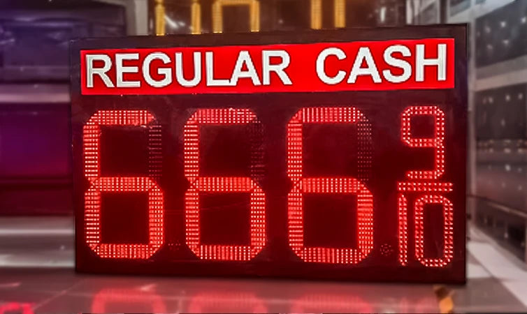 Gas price LED sign