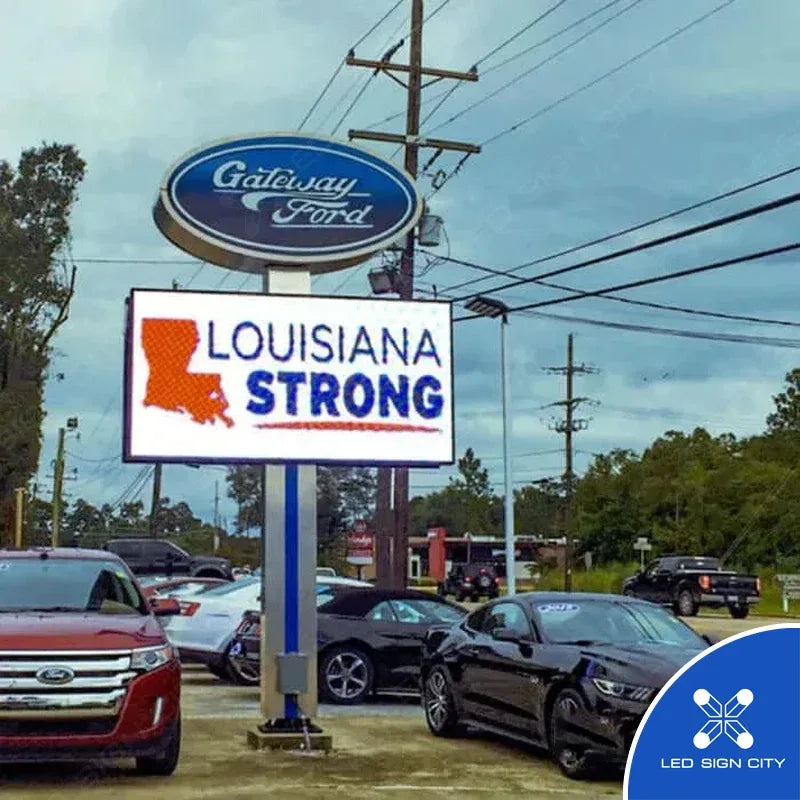 Gateway Ford dealership LED pylon